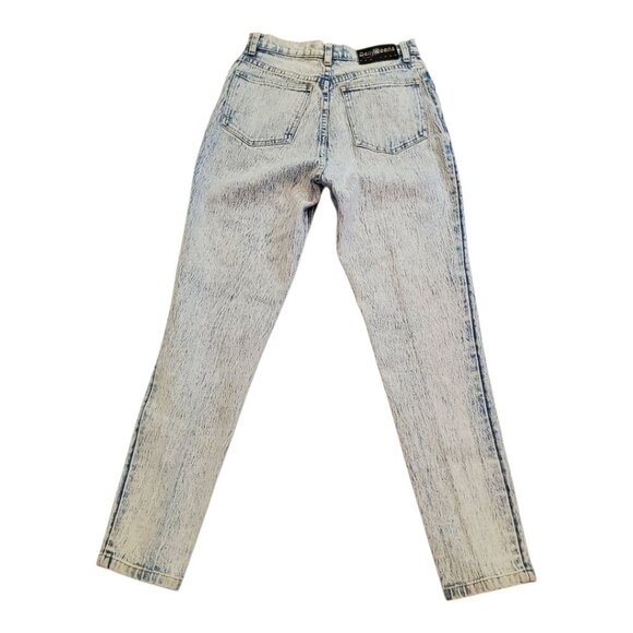 DAILY JEANS NY SZ 11/12 VINTAGE Acid Washed Stretch Embroidered Jeans - Picture 9 of 12